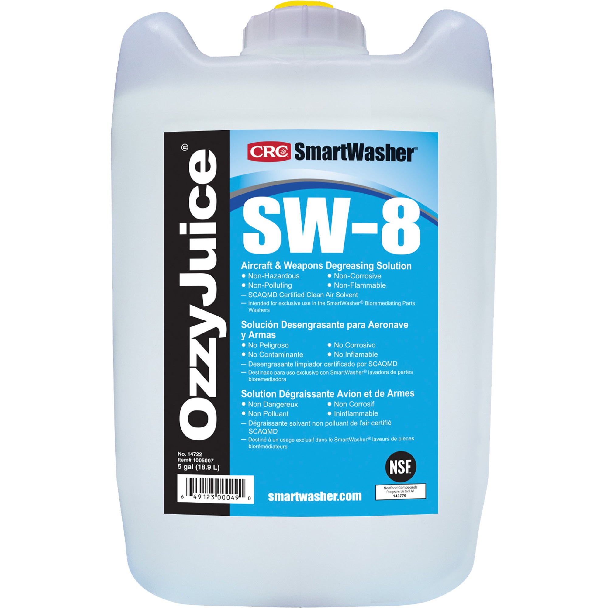 SmartWasher® Ozzyjuice® SW-8 Aircraft & Weapons Degreasing Solution - AH161