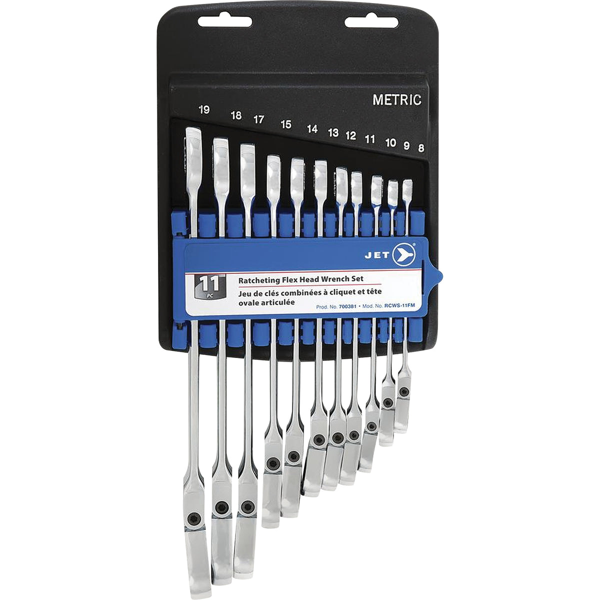 RCWS-11FM Metric Flex Head Ratchet Combination Wrench Set - AUW062