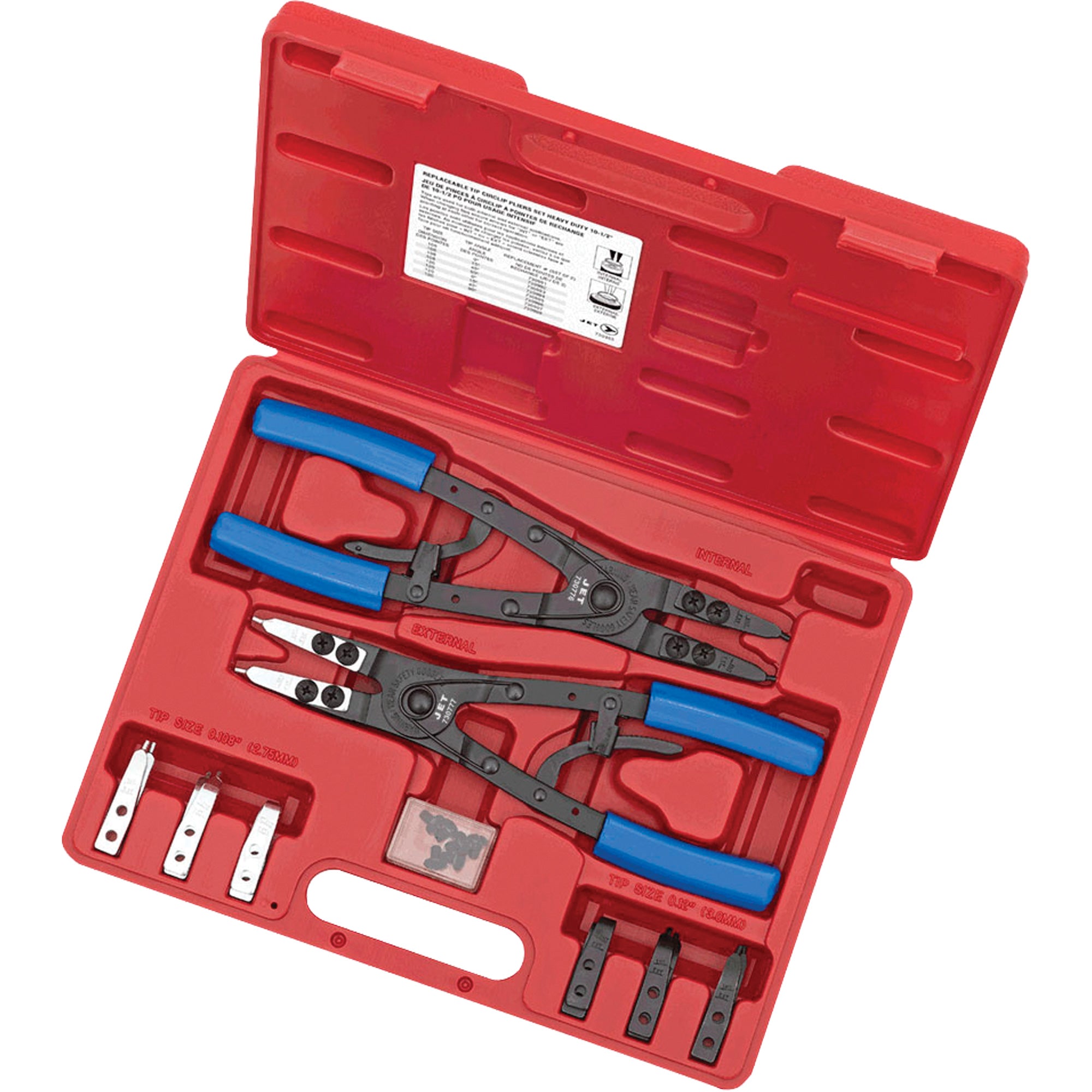 SRP-10S Heavy-Duty Ratcheting Snap Ring Pliers Set - AUW106