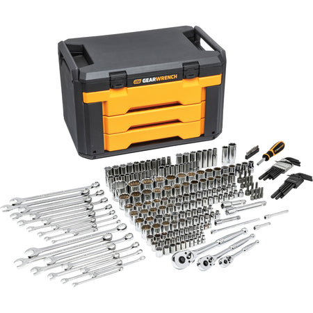 Mechanic's Tool Set in 3-Drawer Storage Box - AUW197