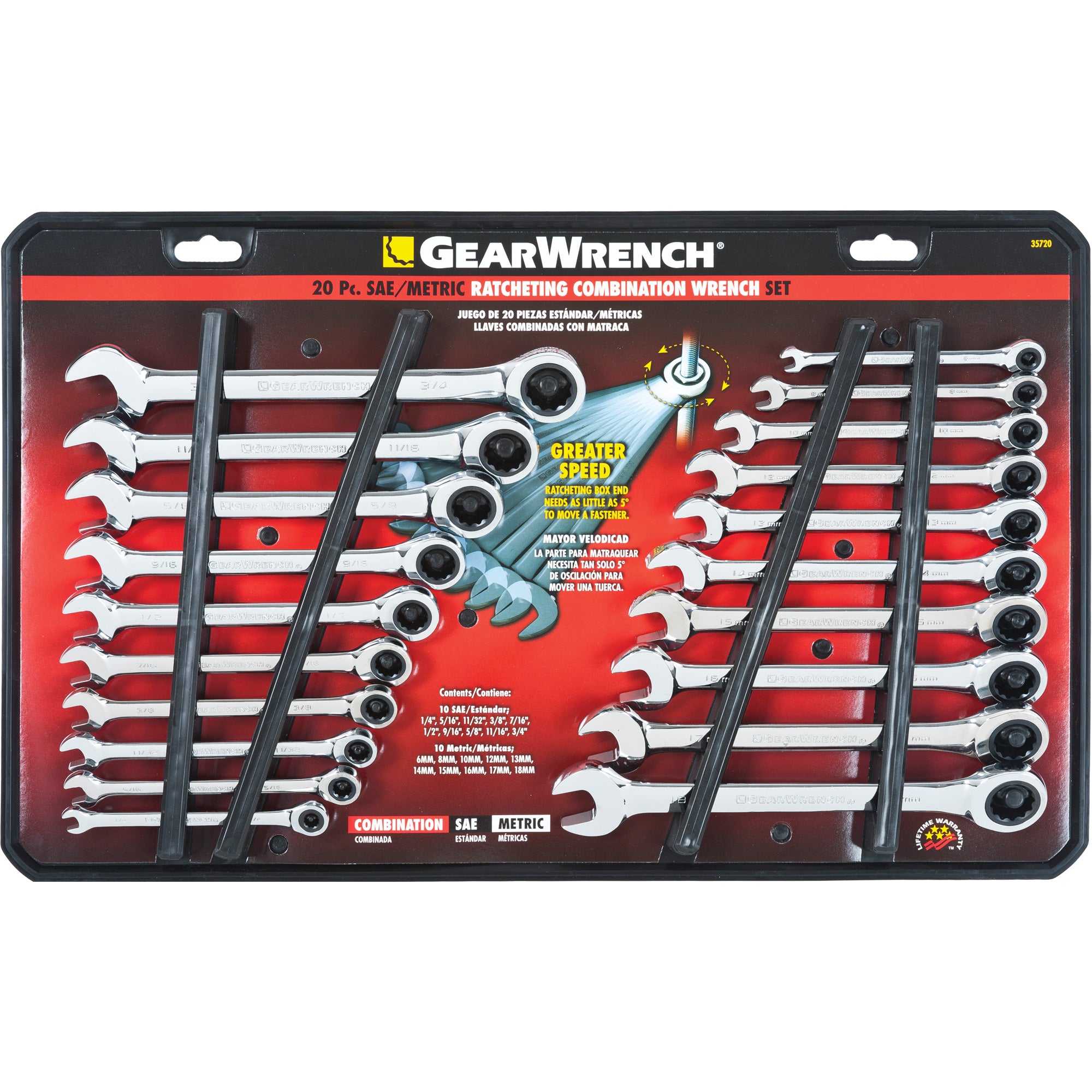 72-Tooth Combination Wrench Set - AUW199