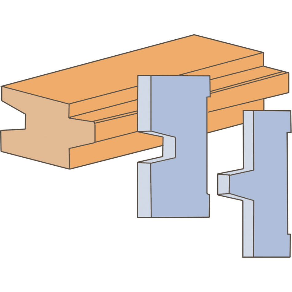 Tongue & Groove Moulding Cutter Set - BV599