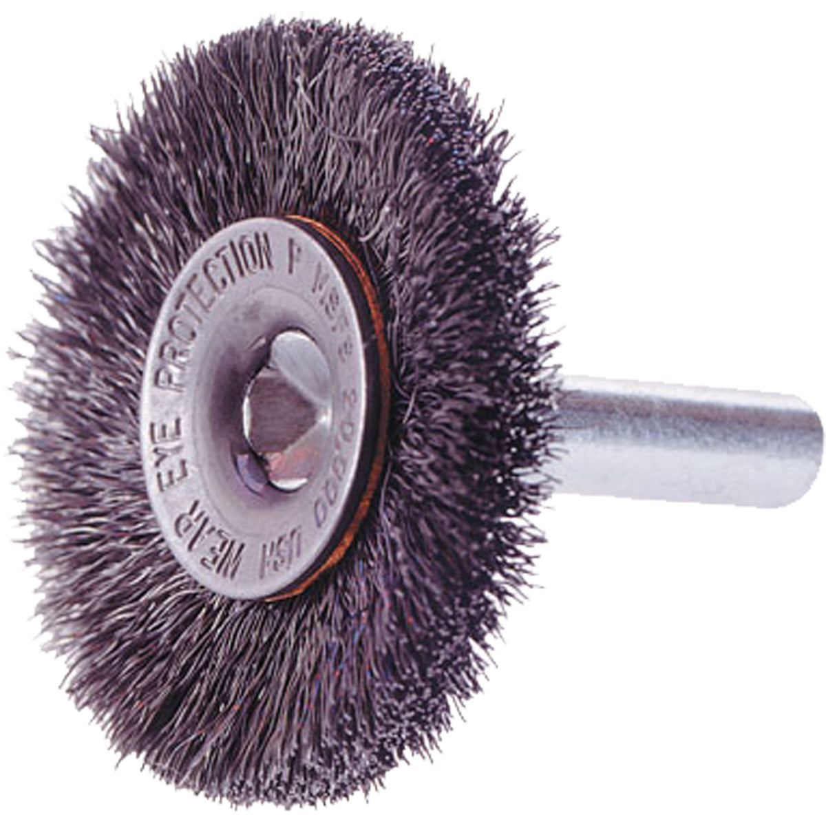 WHEEL BRUSH CRIMPED 1-1/2" 1/4" SHANK .006 - BW740