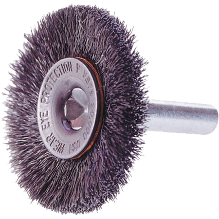 WHEEL BRUSH CRIMPED 1-1/2" 1/4" SHANK .006 - BW740