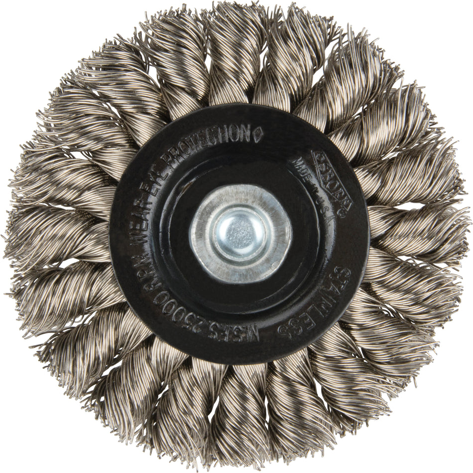 Knot Wire Wheel Brushes - Standard Twist Knot with 1/4" shank - BX195