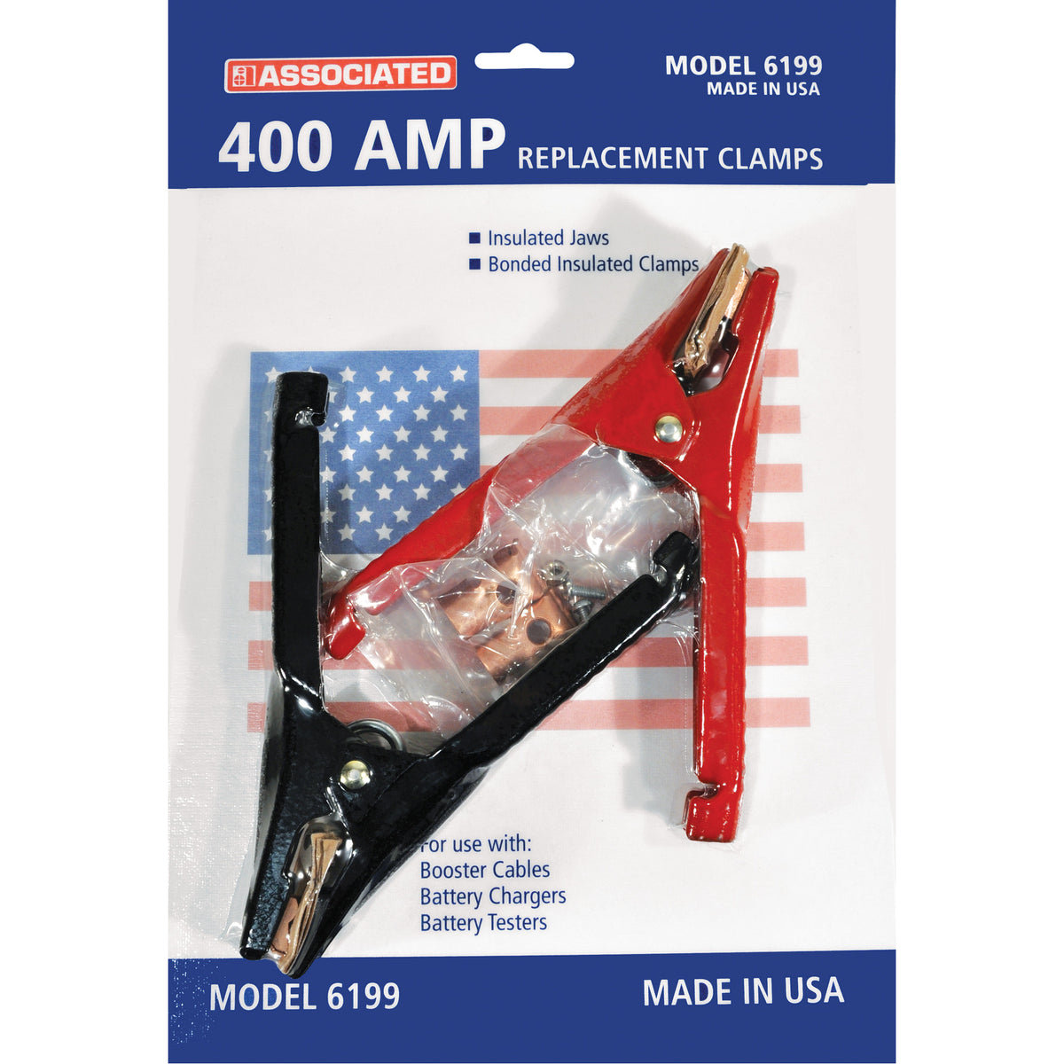 400 Amp Professional Heavy-Duty Booster Cable Clamps - FLU046