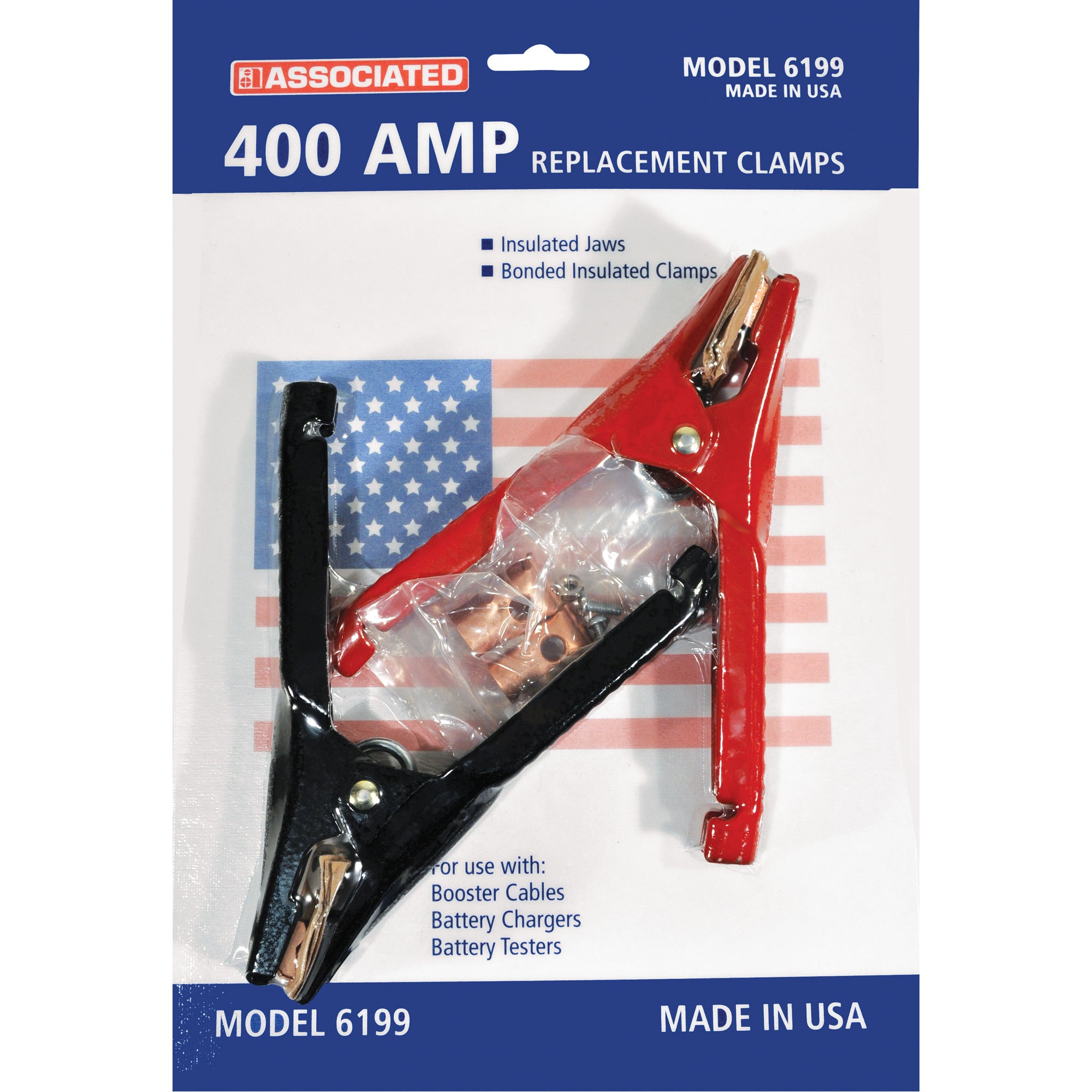 400 Amp Professional Heavy-Duty Booster Cable Clamps - FLU046
