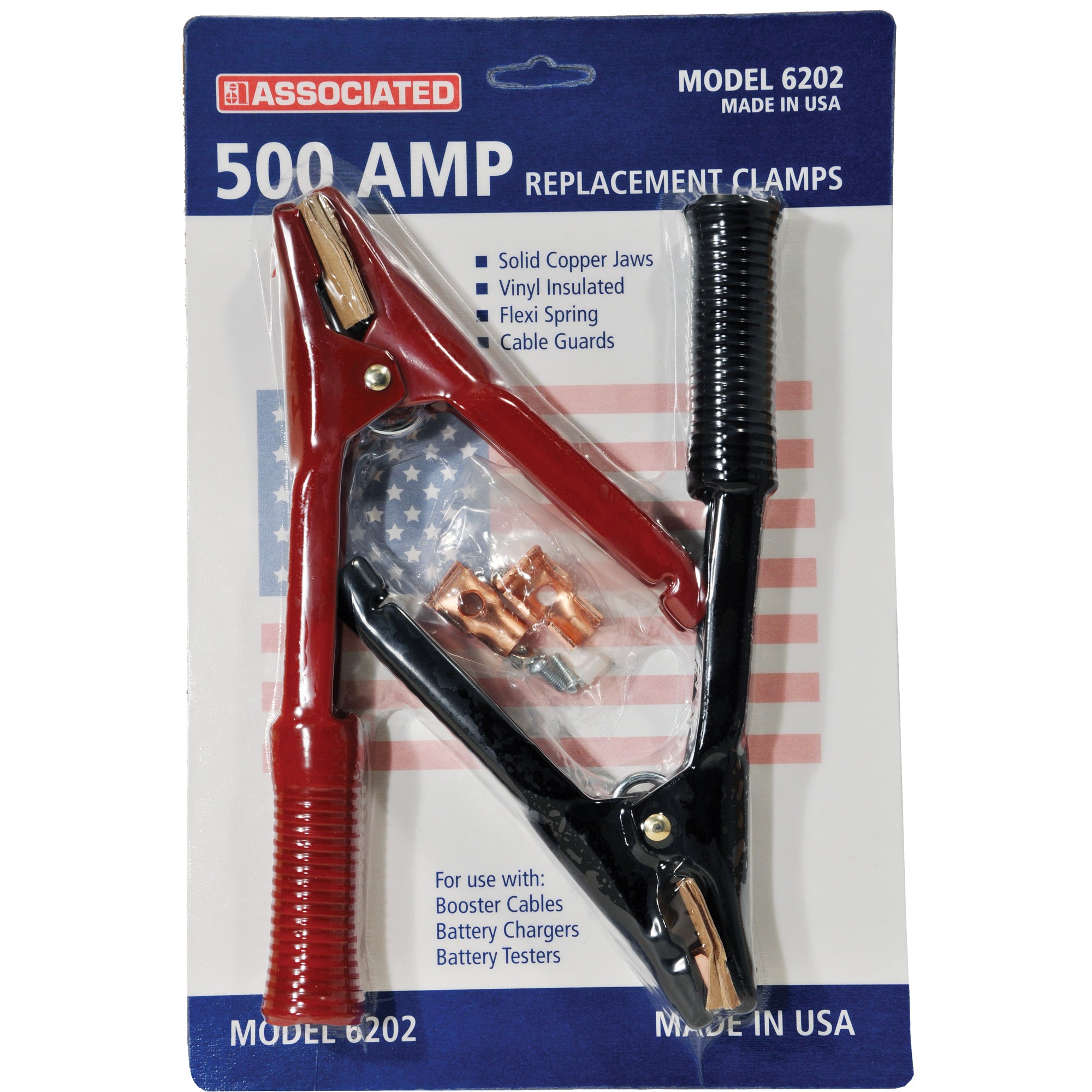 500 Amp Professional Heavy-Duty Booster Cable Clamps - FLU048