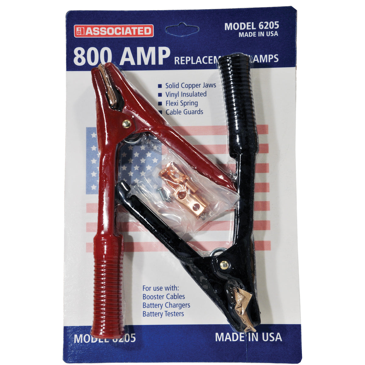 800 Amp Professional Heavy-Duty Booster Cable Clamps - FLU049