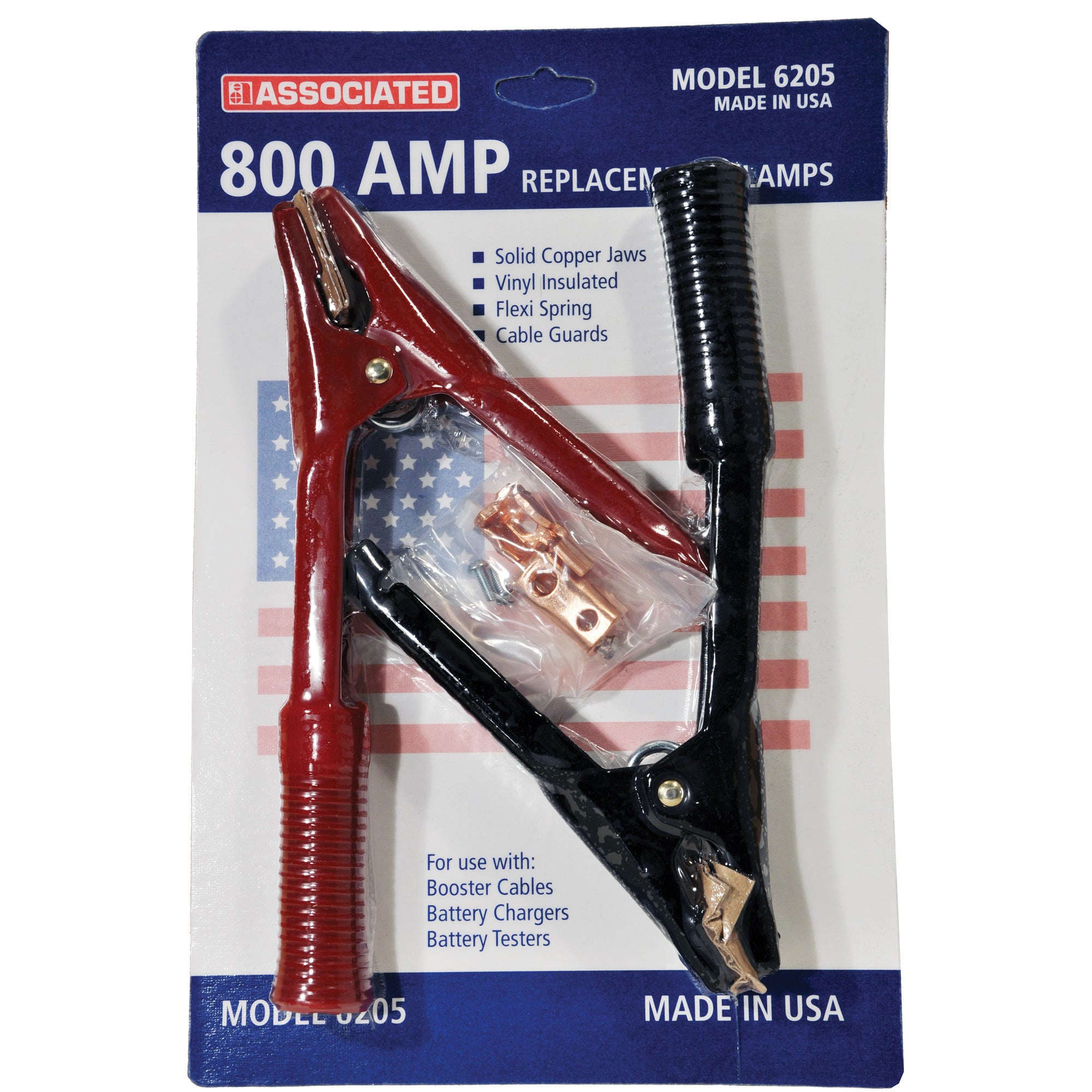 800 Amp Professional Heavy-Duty Booster Cable Clamps - FLU049