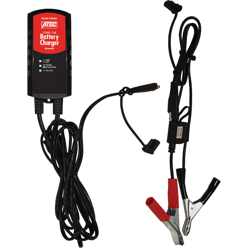 Automatic 1.5 Amp 12 Volt Smart Charger, Maintainer & Rejuvenator - FLU057