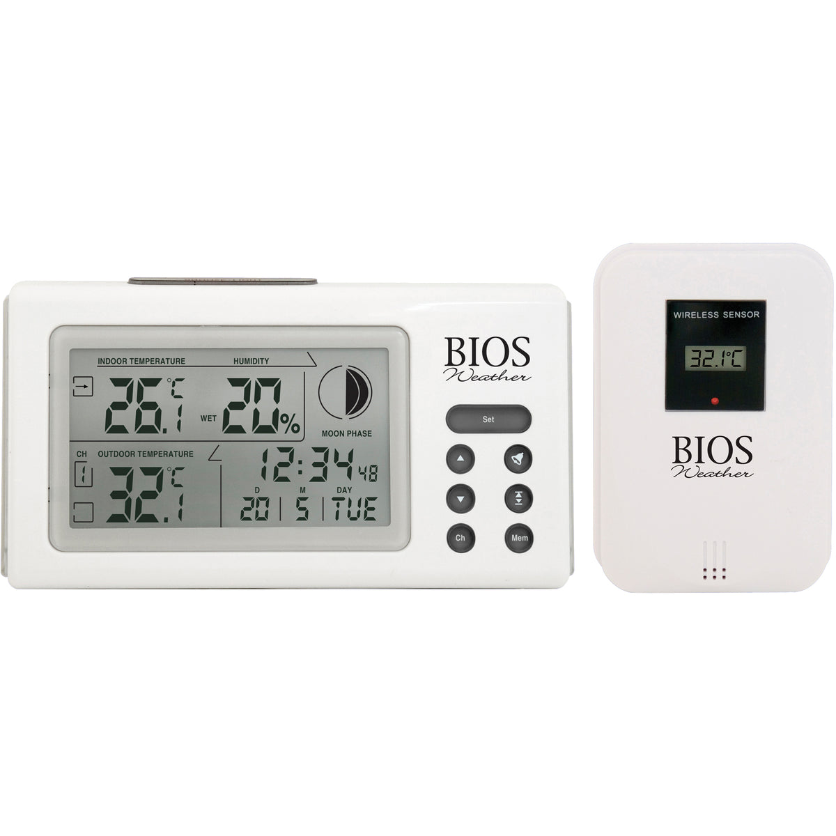 Indoor/Outdoor Thermometers With Clock - IA807