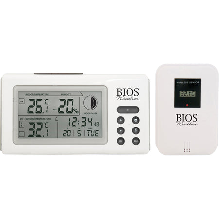 Indoor/Outdoor Thermometers With Clock - IA807