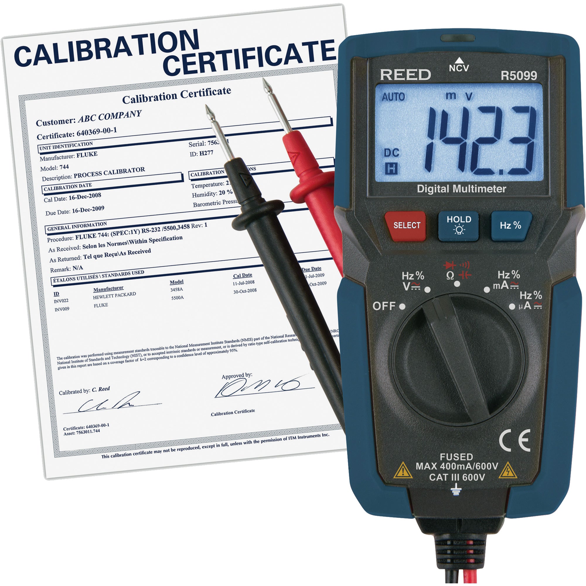 Compact Multimeter with Non-Contact Voltage and ISO Certificate - IC696