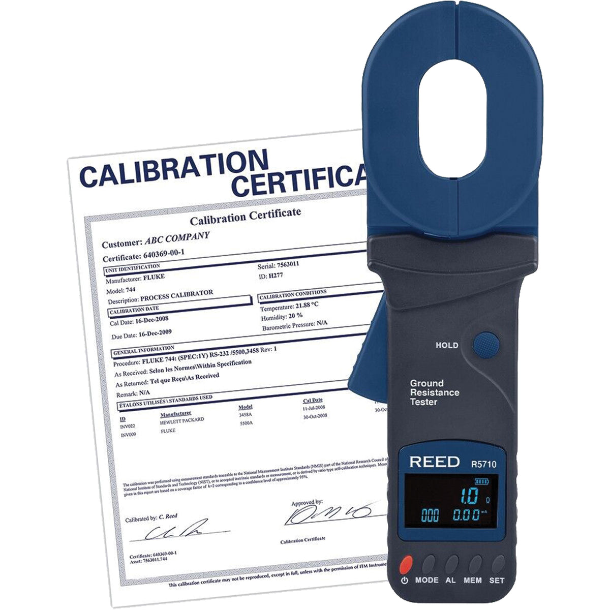 Clamp-On Ground Resistance Tester with ISO Certificate - IC855