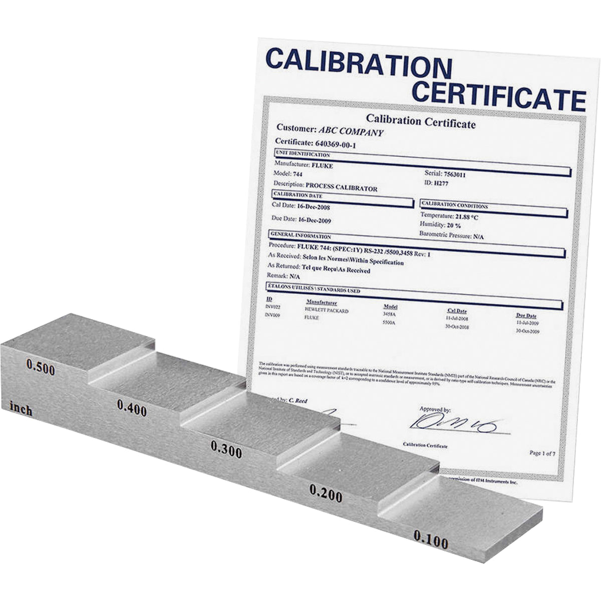 5-Step Calibration Block with ISO Certificate - IC992