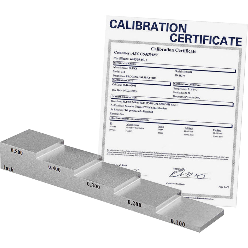 5-Step Calibration Block with ISO Certificate - IC992