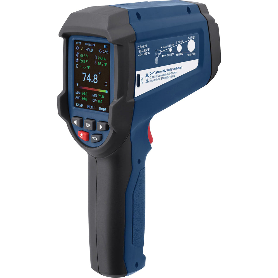 Professional Infrared Thermometer with Integrated Type K Thermocouple - ID029