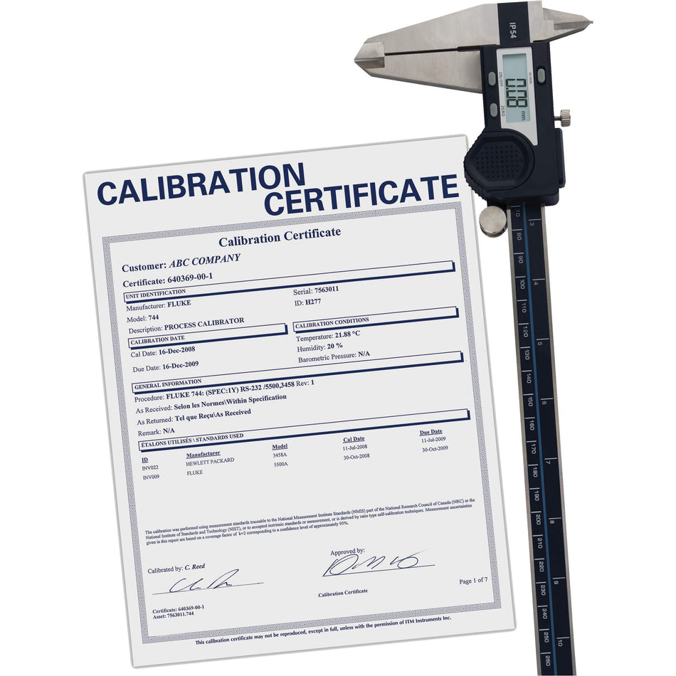 Digital Caliper with Traceable Certificate - ID532