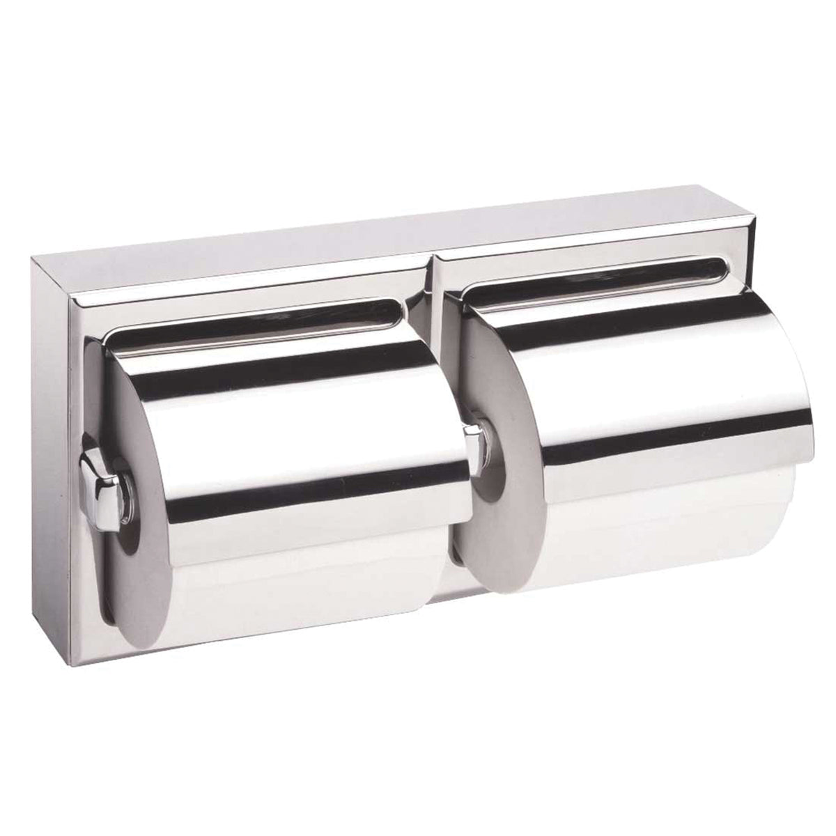 Two-Roll Toilet Paper Dispenser with Hoods - JB332