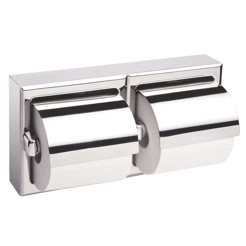 Two-Roll Toilet Paper Dispenser with Hoods - JB332