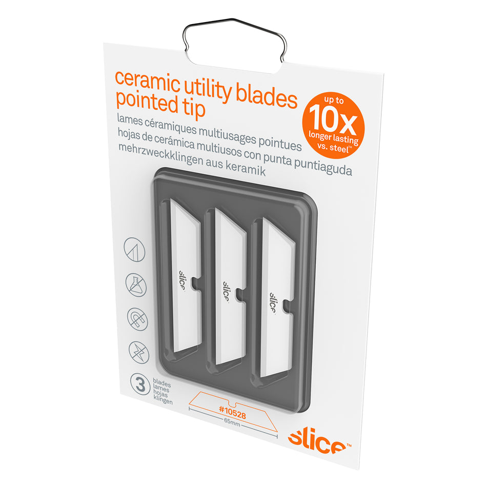 Slice™ Pointed-Tip Ceramic Utility Knife Blades - JI468
