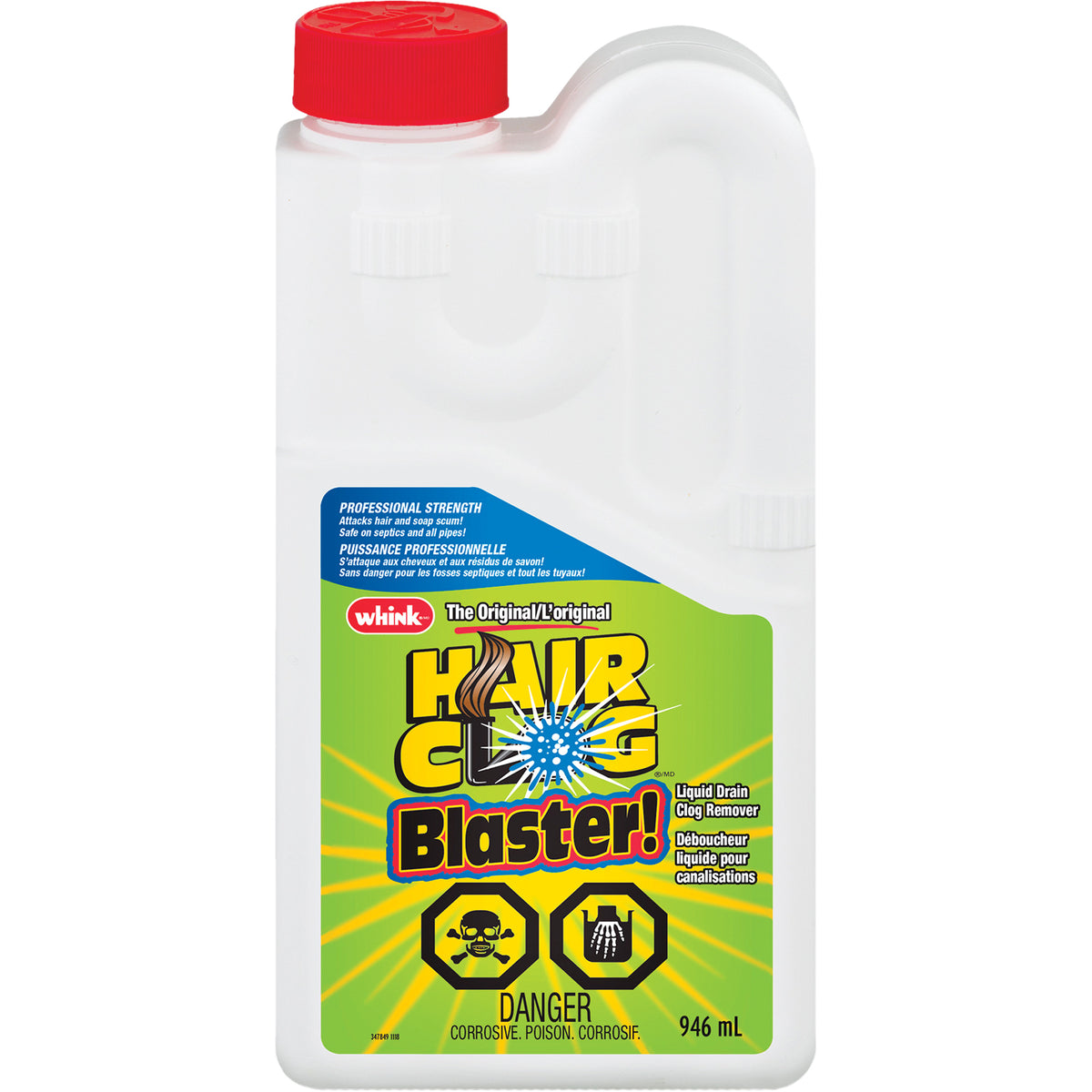 Whink® Hair Clog Blaster!® Drain Opener - JN128