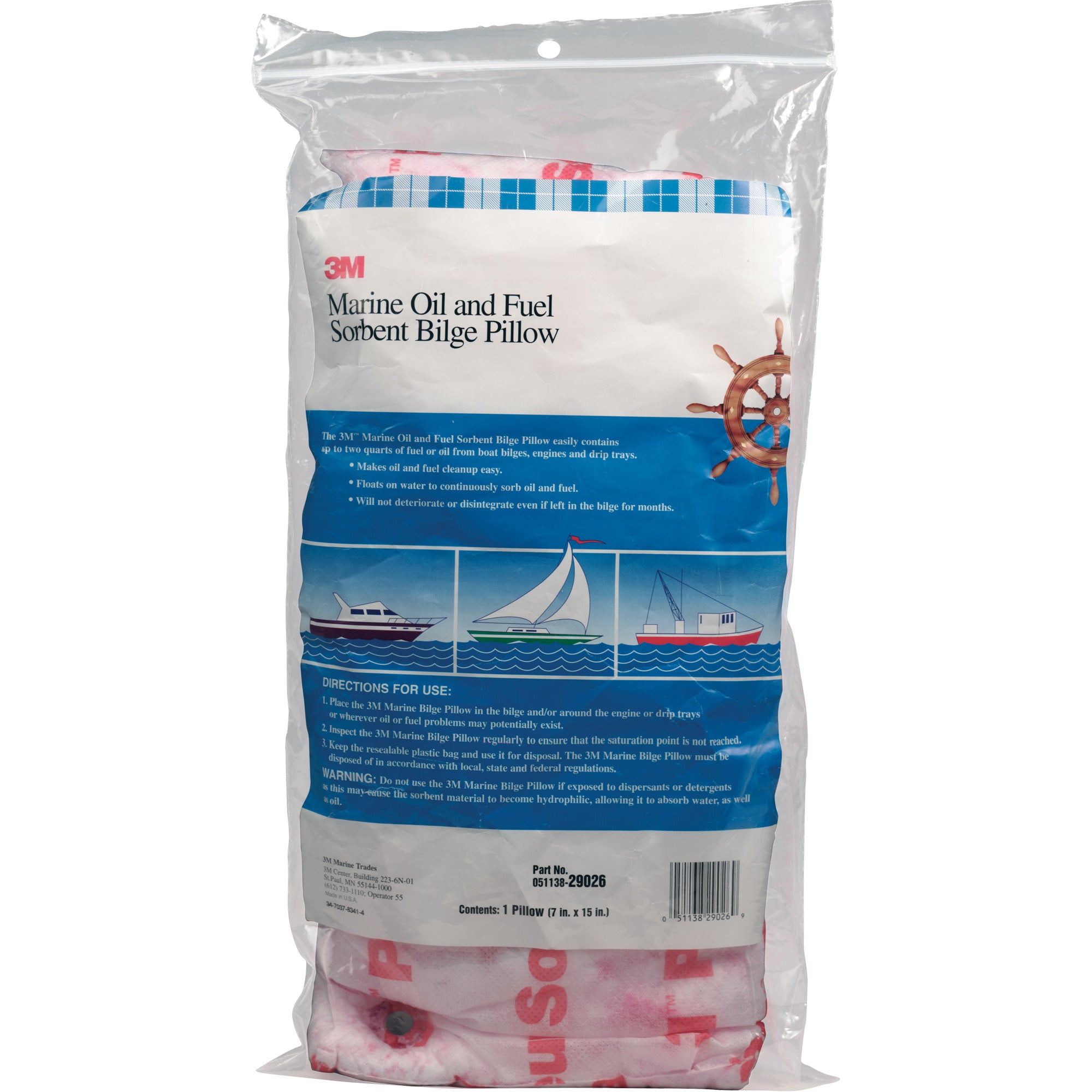 Marine Oil and Fuel Absorbent Bilge Pillow - JN161