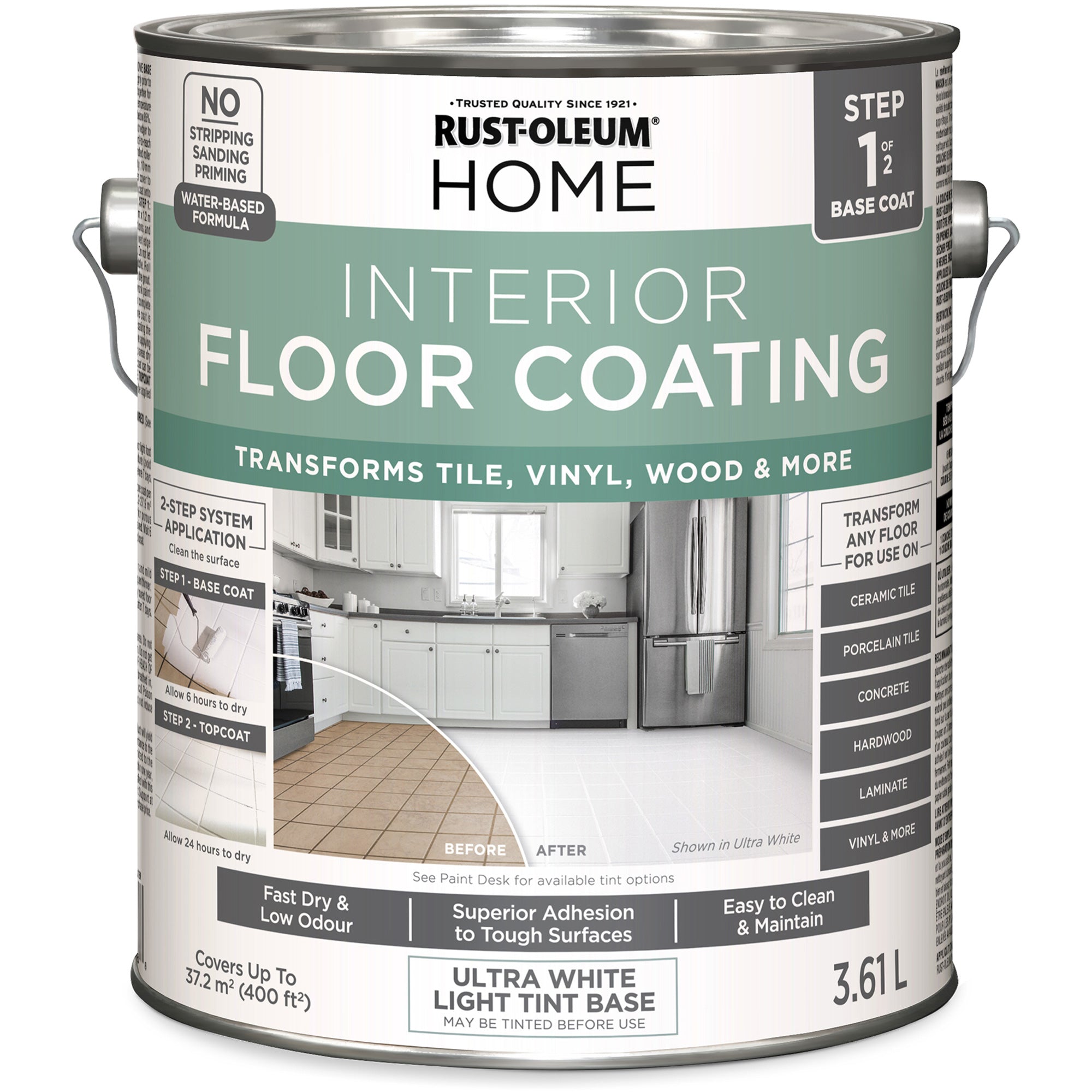 Home Interior Floor Coating System Base Coat - KR338