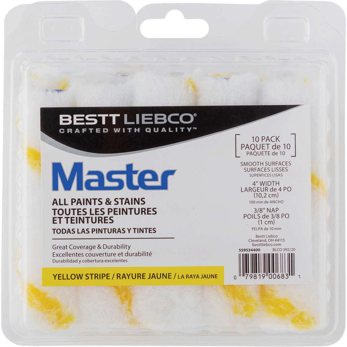 Master Yellow Stripe Mini Rollers - KR592