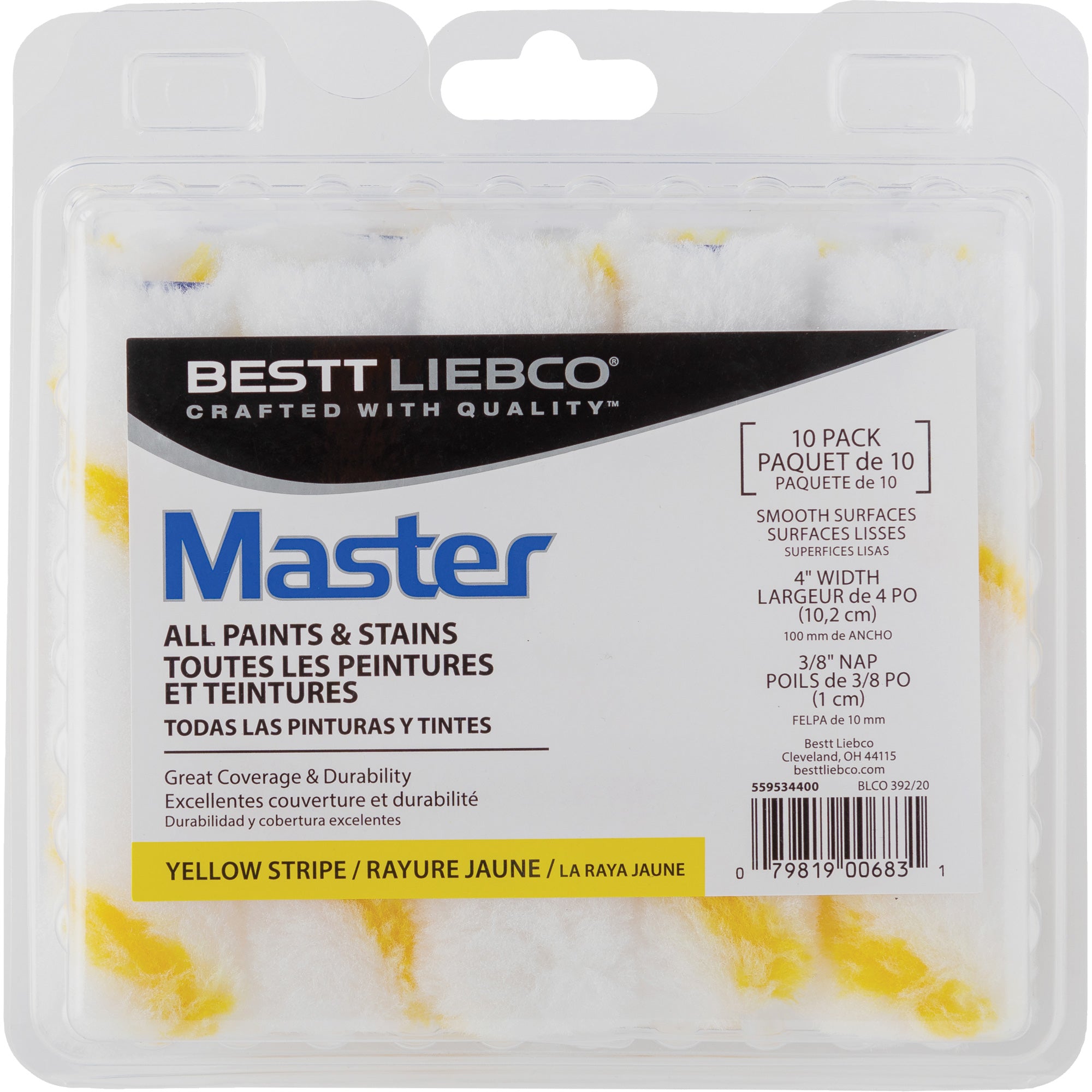Master Yellow Stripe Mini Rollers - KR592