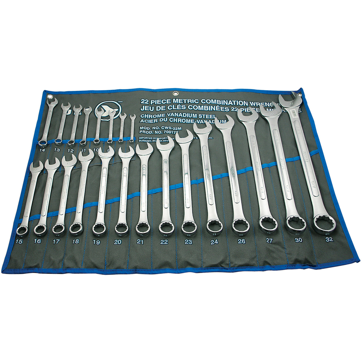 Raised Panel Combination Wrench Set - MLA100
