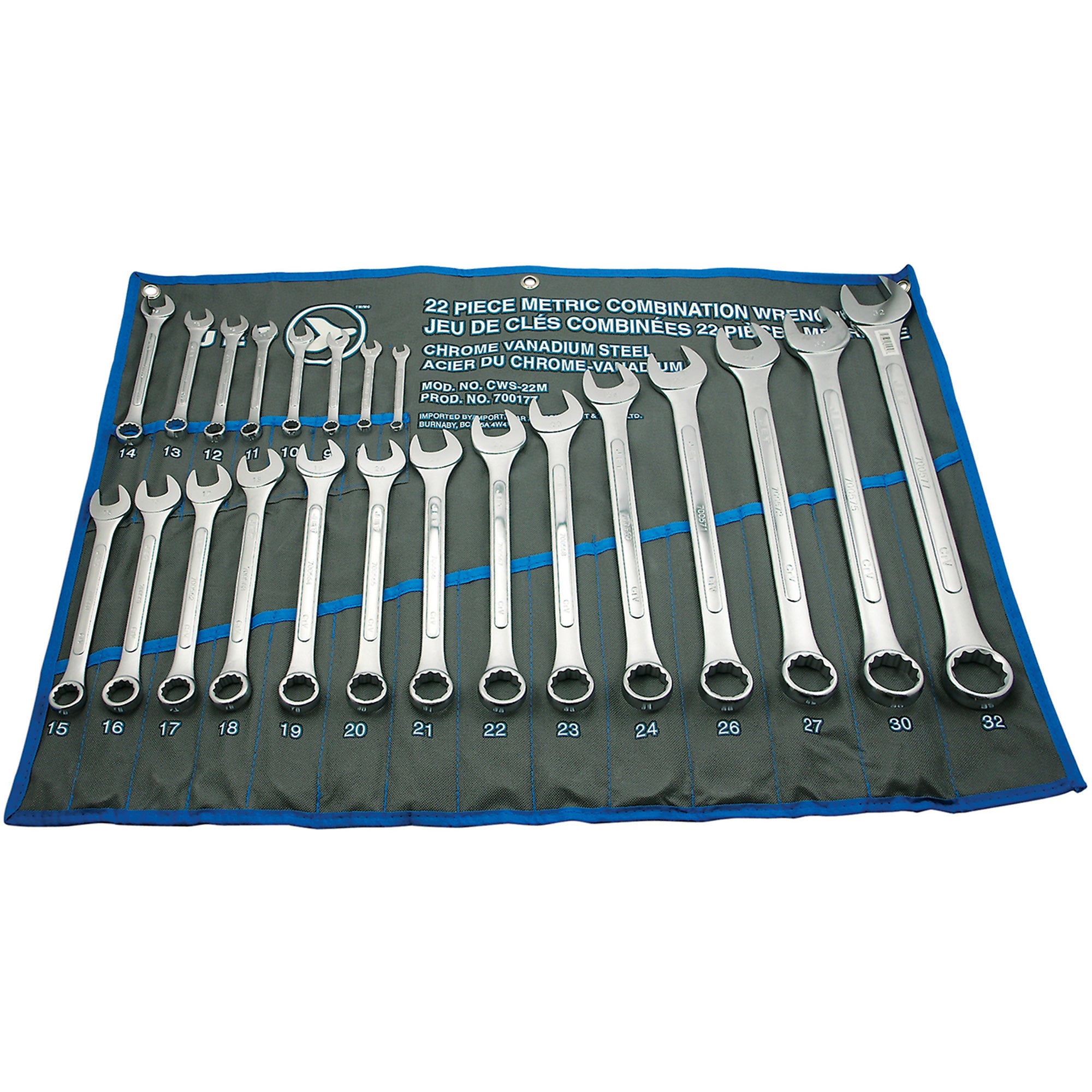 Raised Panel Combination Wrench Set - MLA100