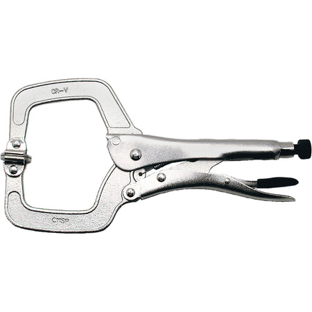 Super Heavy-Duty Locking C-Clamp with Swivel Pad - MLA242