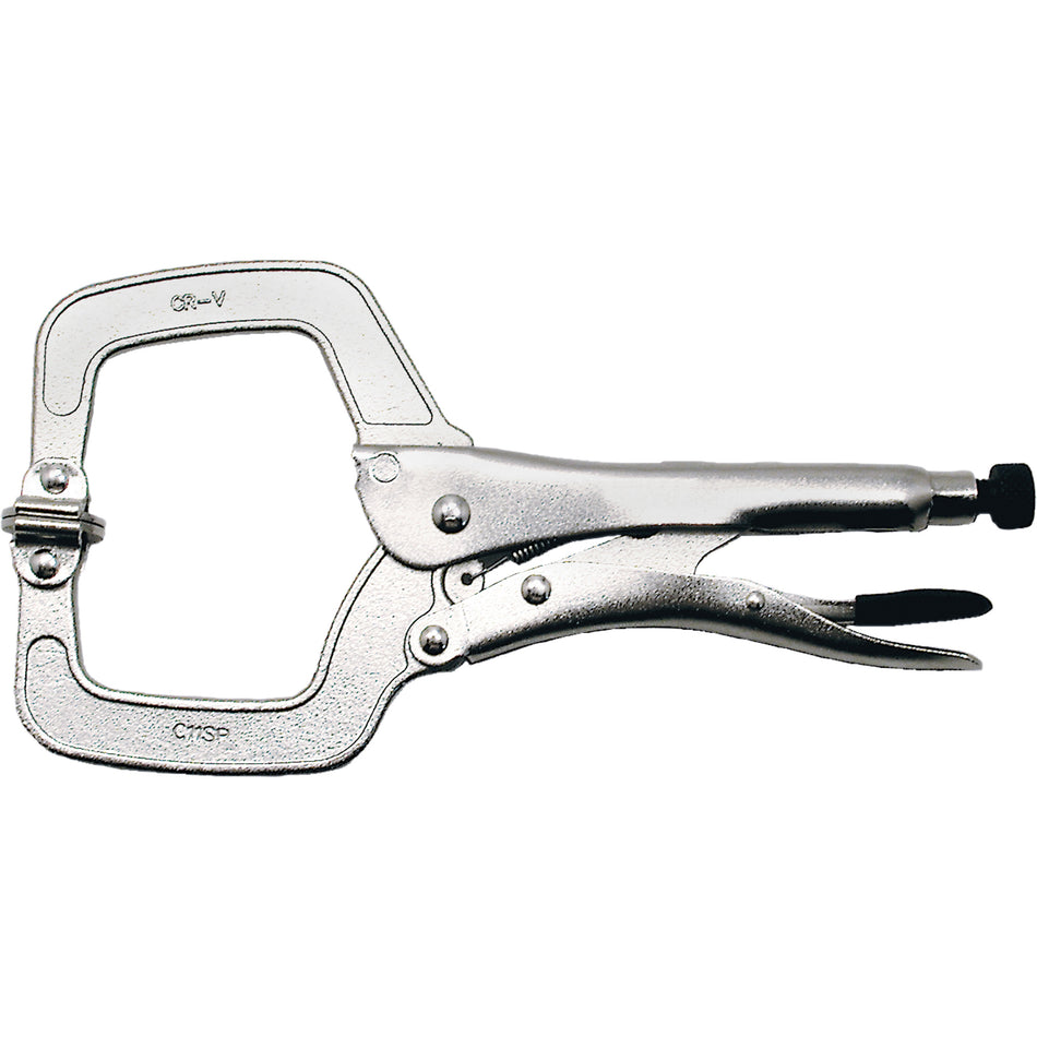 Super Heavy-Duty Locking C-Clamp with Swivel Pad - MLA242