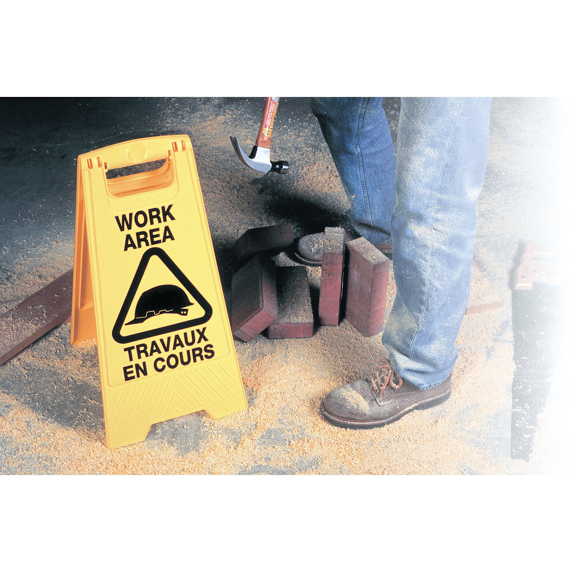 ""Work Area/Travaux en Cours"" Safety Sign - NC549