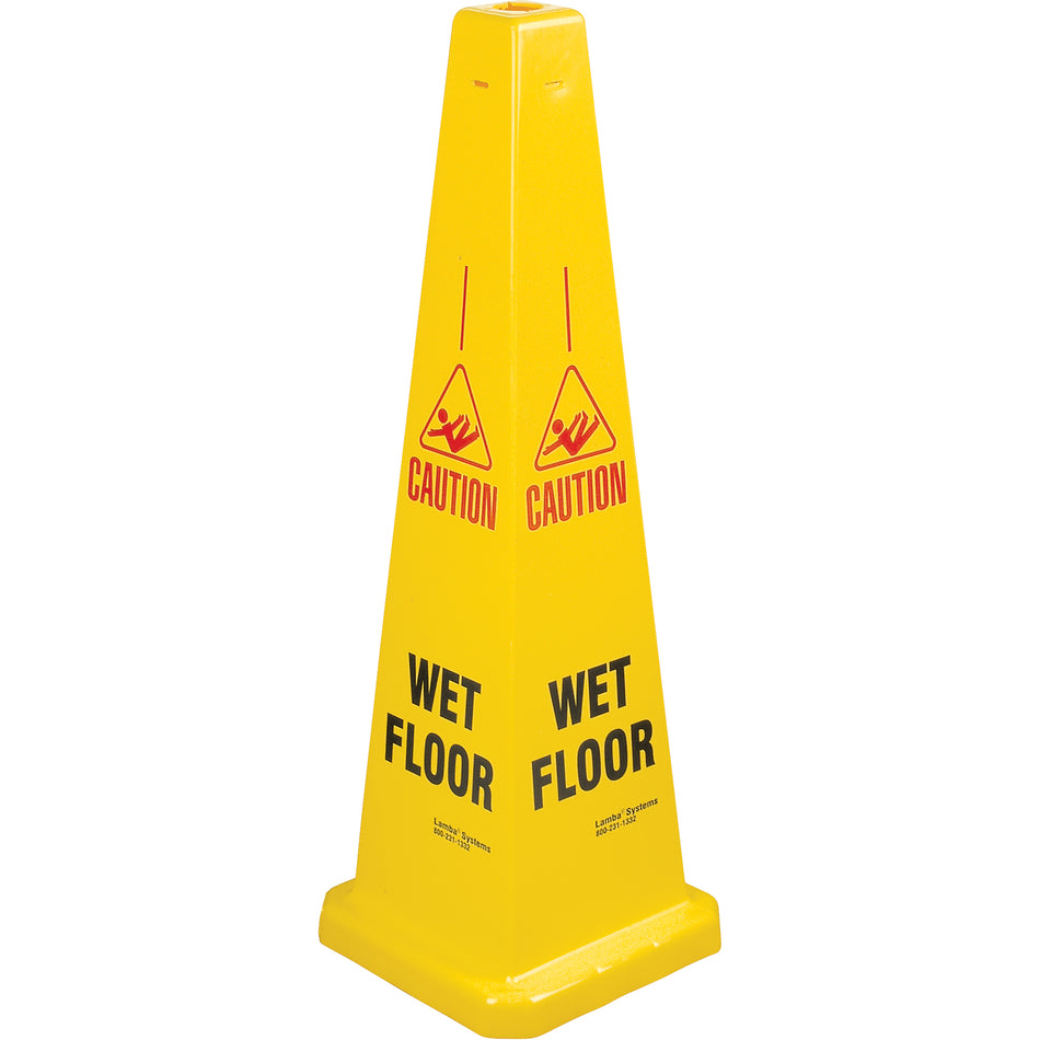 ""Wet Floor"" Lamba Traffic Cones - NC680