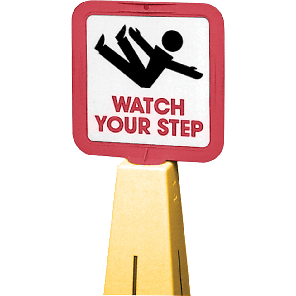 ""Watch Your Step"" Traffic Cone Message Label - NC700