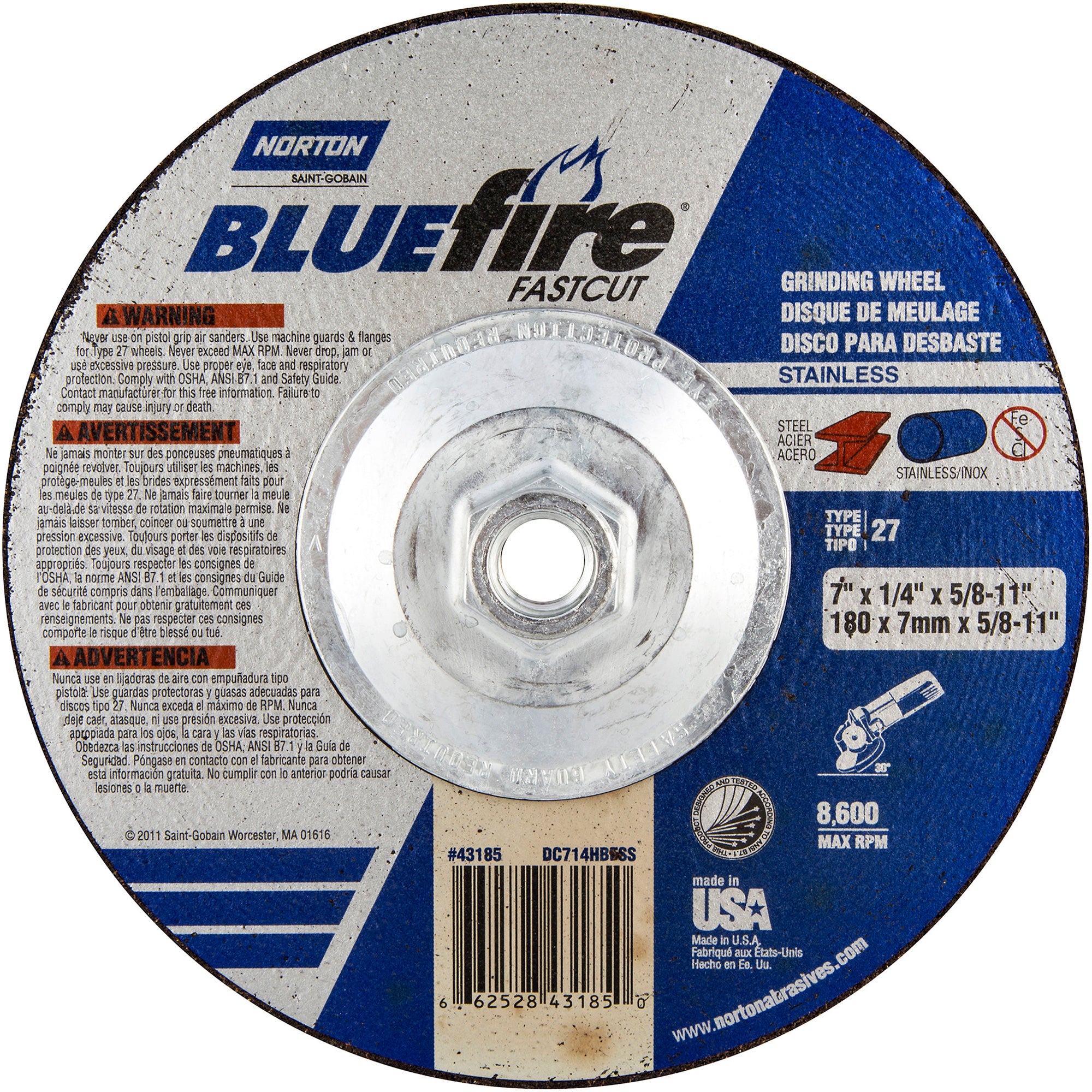Bluefire® Depressed Centre Wheel - NO003