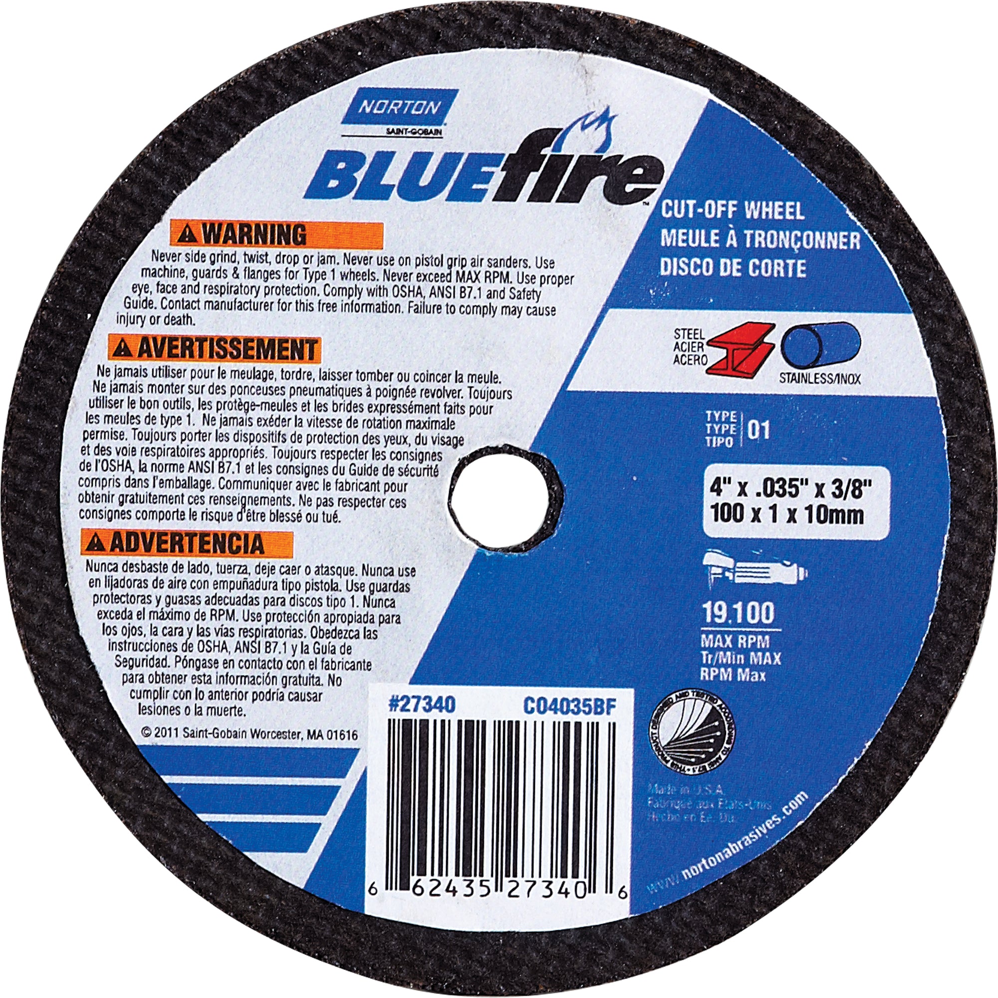 BlueFire® Cut-Off Wheels - NR999