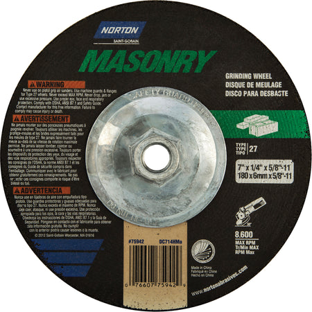 Masonry C Grinding Wheel - NR326