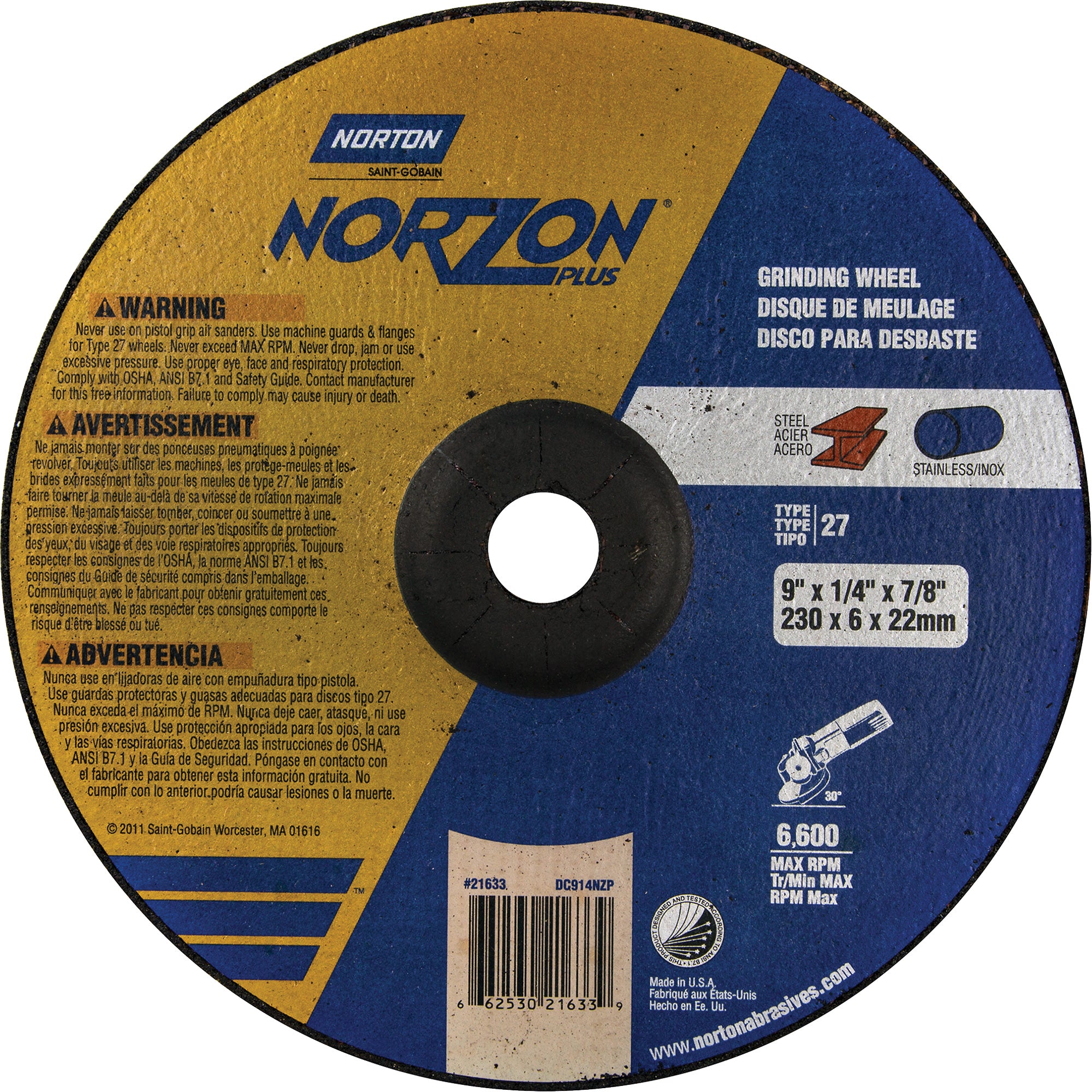 Depressed Centre Grinding Wheels - NS032