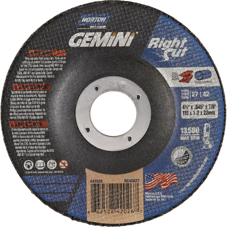Right Angle Grinder Reinforced Cut-Off Wheels - RightCut™ - NS093