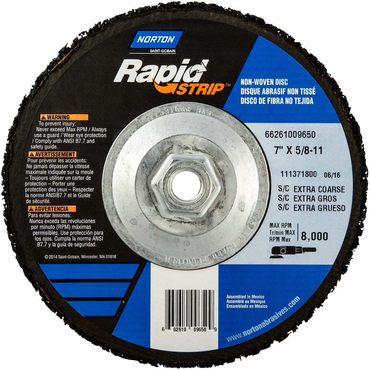 Bear-Tex® Rapid Strip Non-Woven Depressed Center Discs - NS137