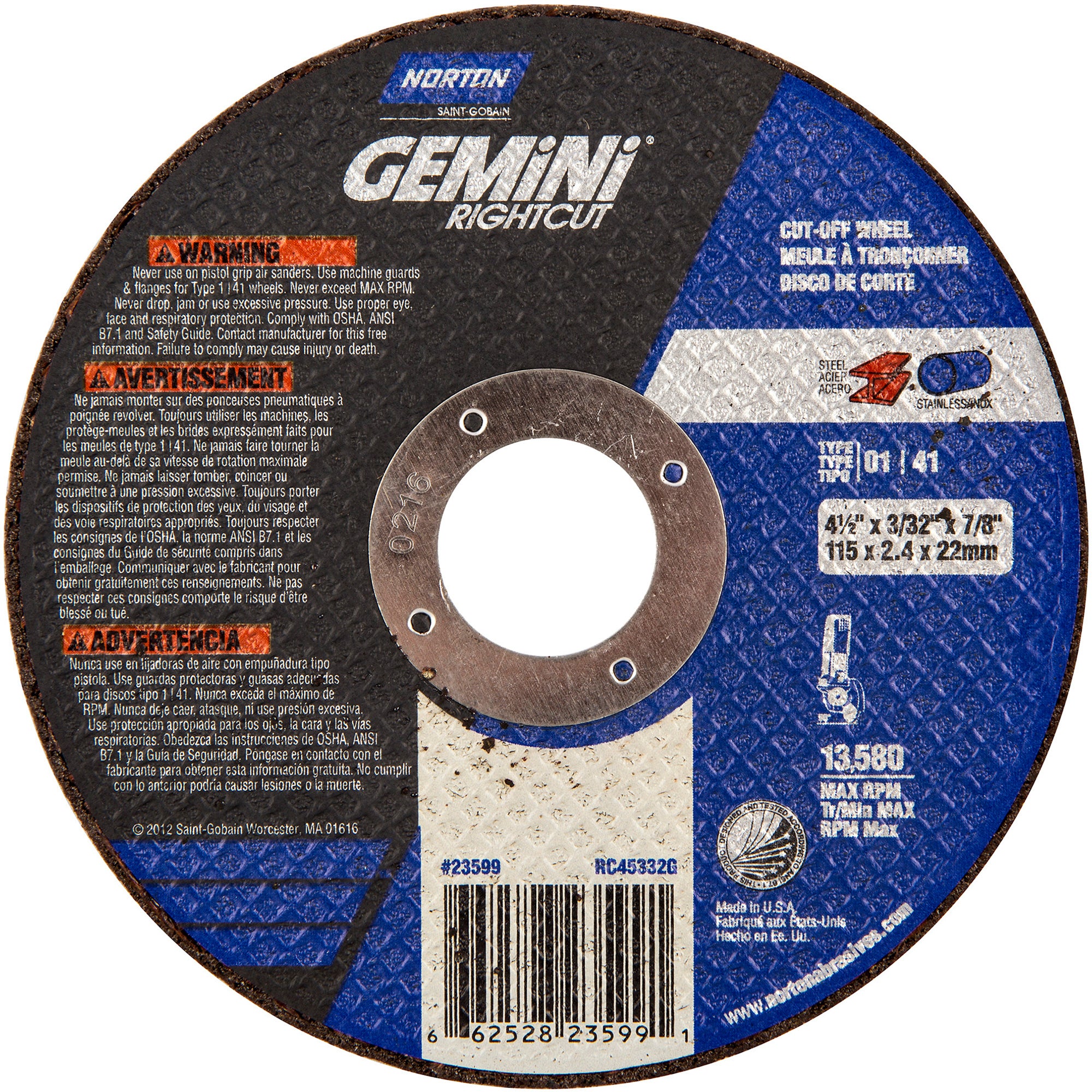 Cut-Off Wheels For Right Angle Grinder - NS207