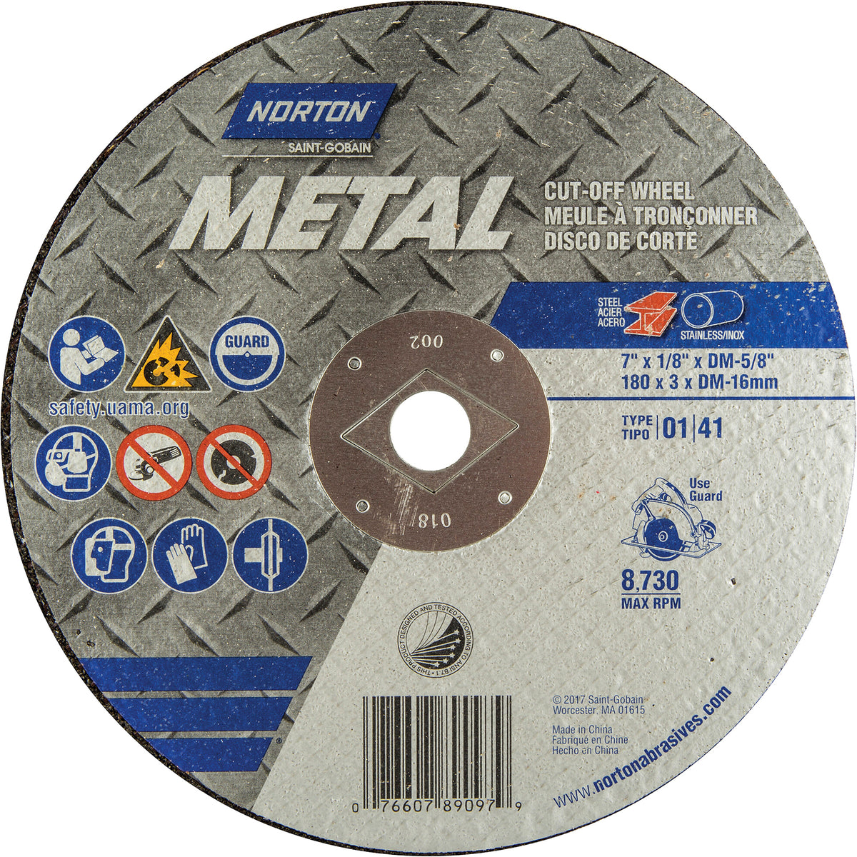 Circular Saw Reinforced Cut-Off Wheels - Masonry & Metal - NS217