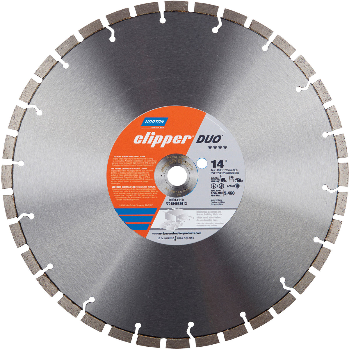 Clipper® Duo Segmented Saw Blade - NS265