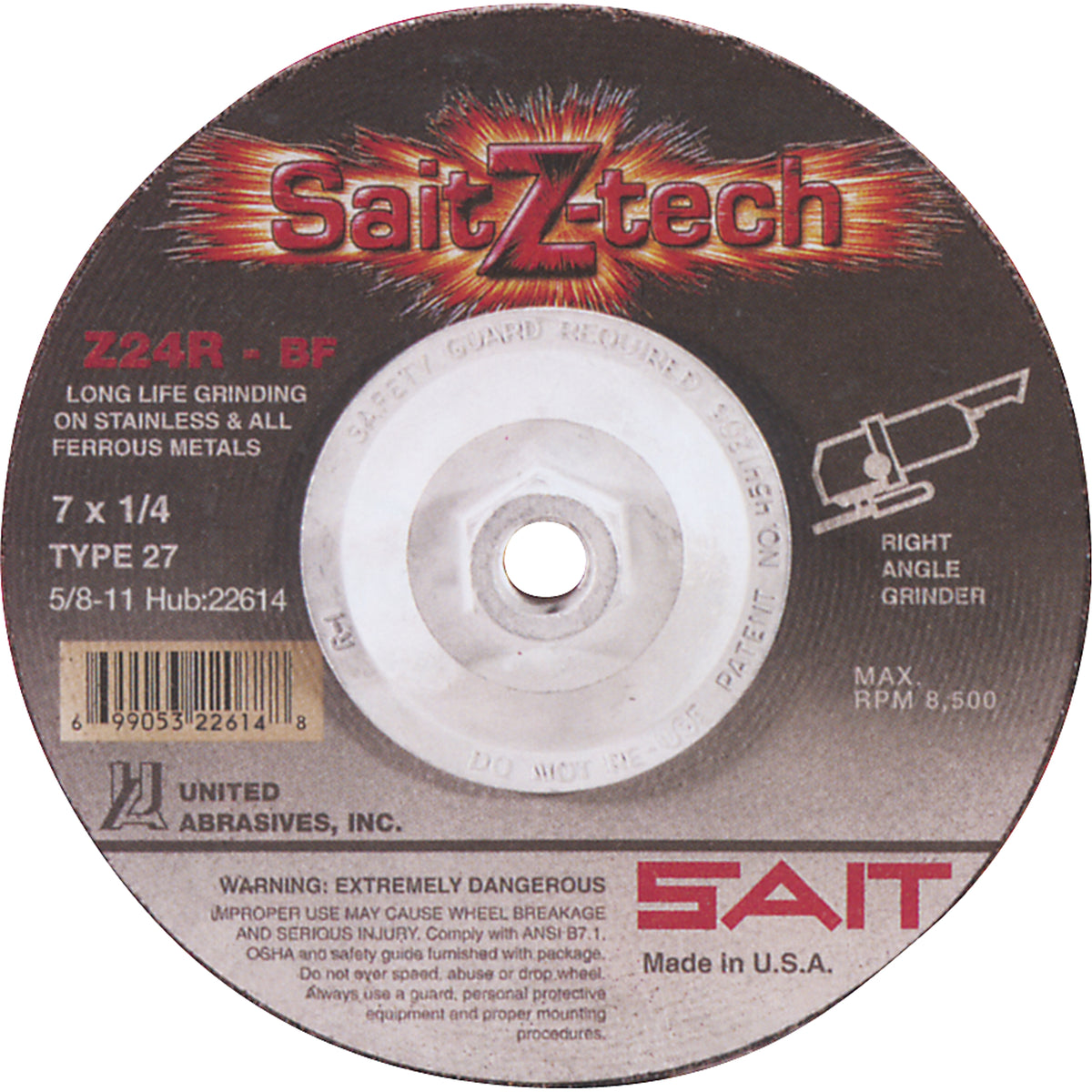 Sait Z-Tech™ Z24R Grinding Wheel - NT109