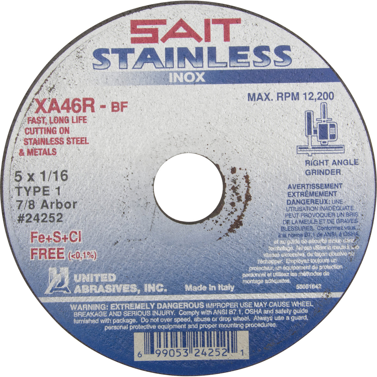 Cut-Off Wheel Contaminant-Free ZA46R - NT897