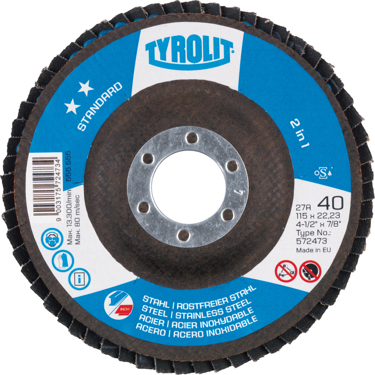 Standard 2 In 1 Flap Disc Wheel - NU423